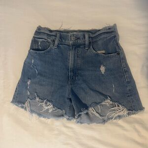 Abercrombie & Fitch Blue Distressed Jean Shorts
